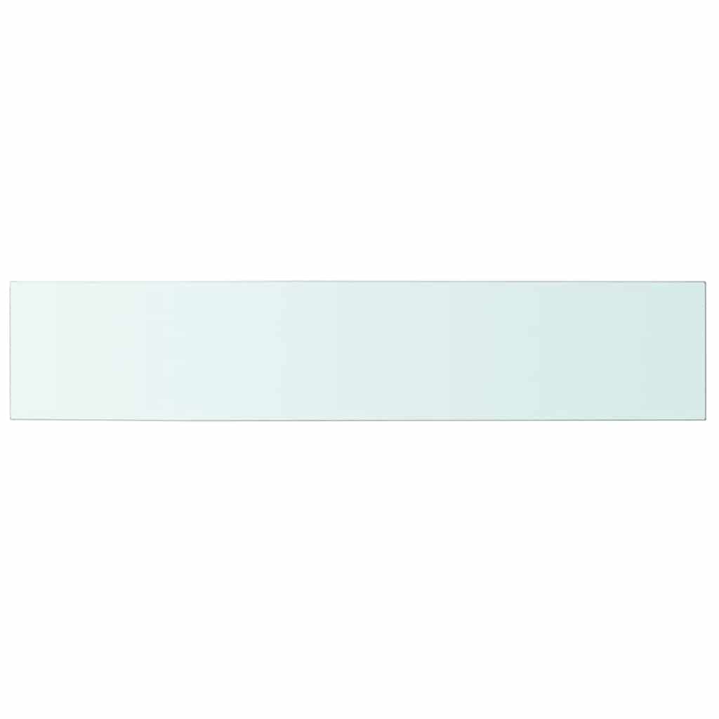 Shelves 2 pcs Panel Glass Clear 100x20 cm