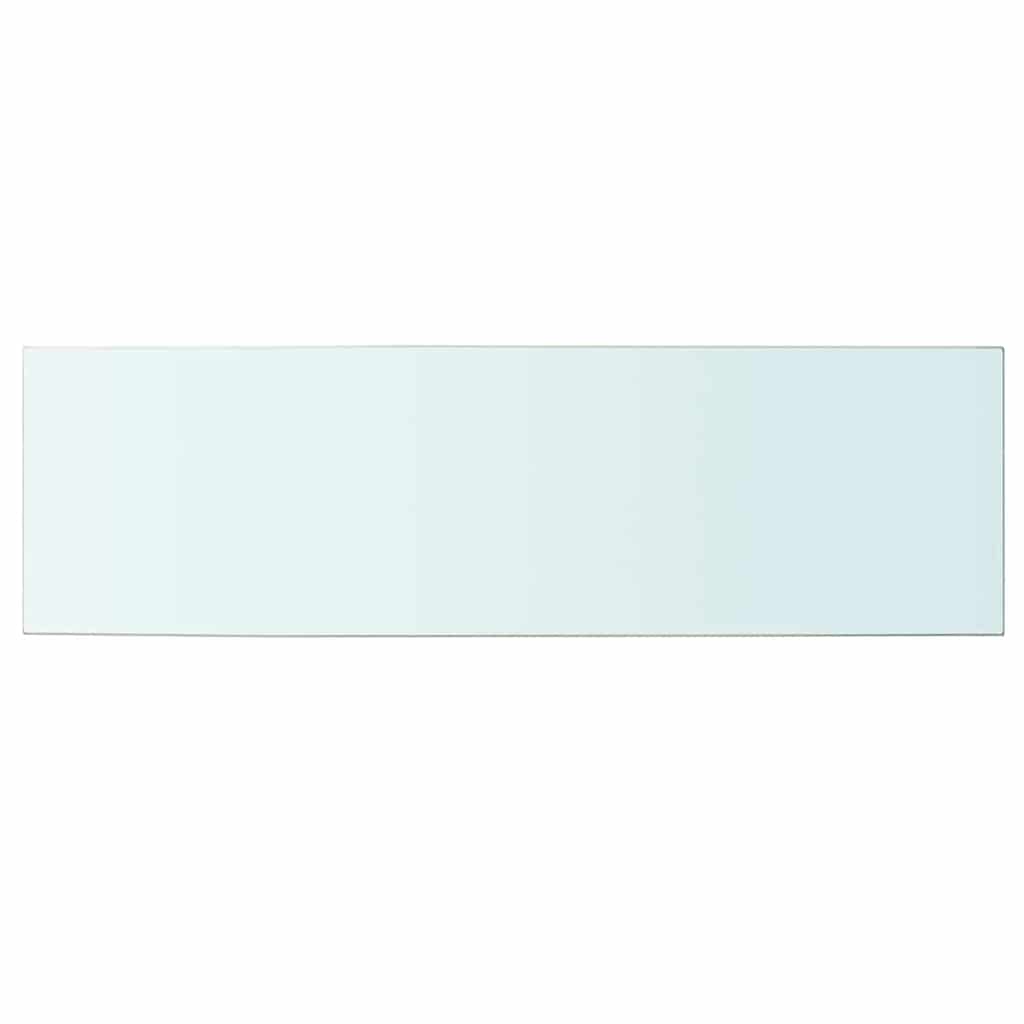 Shelves 2 pcs Panel Glass Clear 100x30 cm
