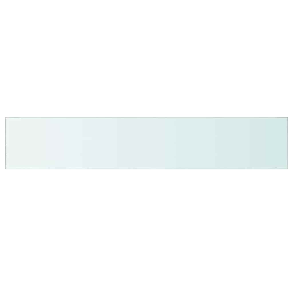 Shelves 2 pcs Panel Glass Clear 110x20 cm