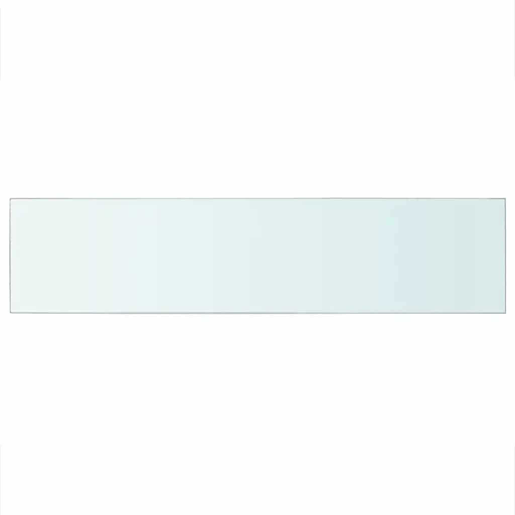 Shelves 2 pcs Panel Glass Clear 110x25 cm