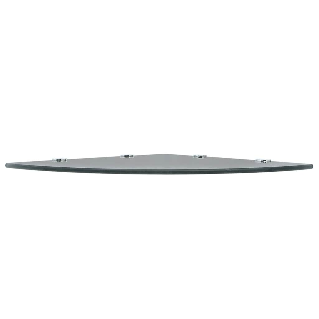 Corner Shelf | Set of 2 | Black | Tempered glass | 45 x 45 cm