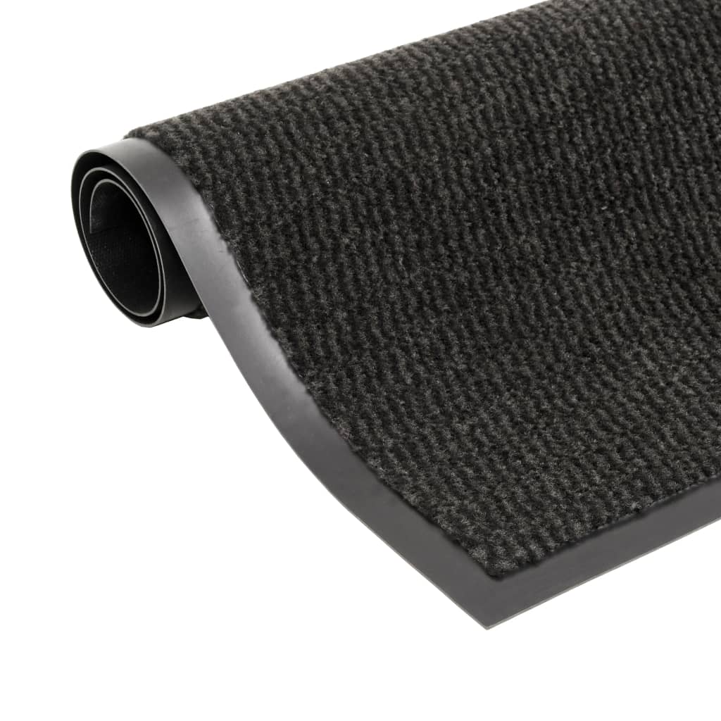 Dust Control Mats 2 pcs Rectangular Tufted 90x150 cm Black