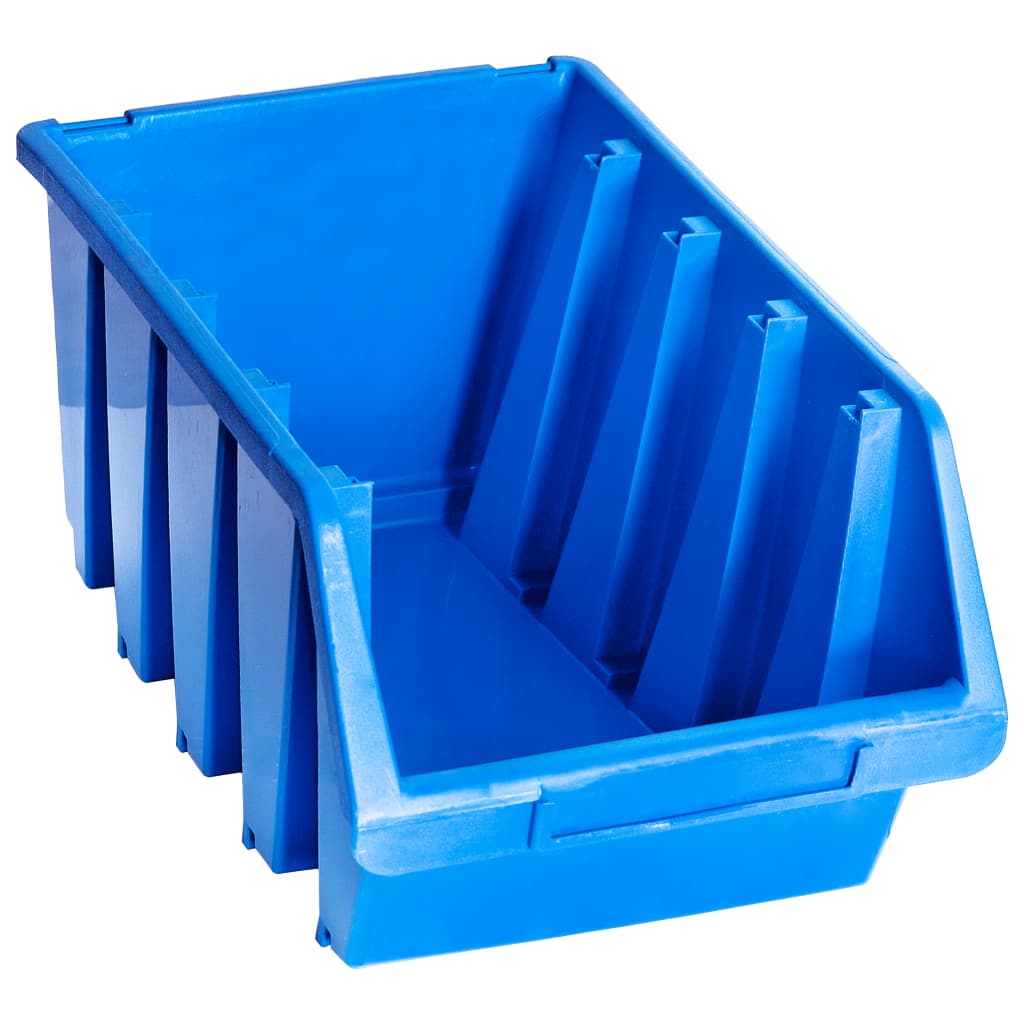 vidaXL Stacking Storage Bins 14 pcs Blue Plastic