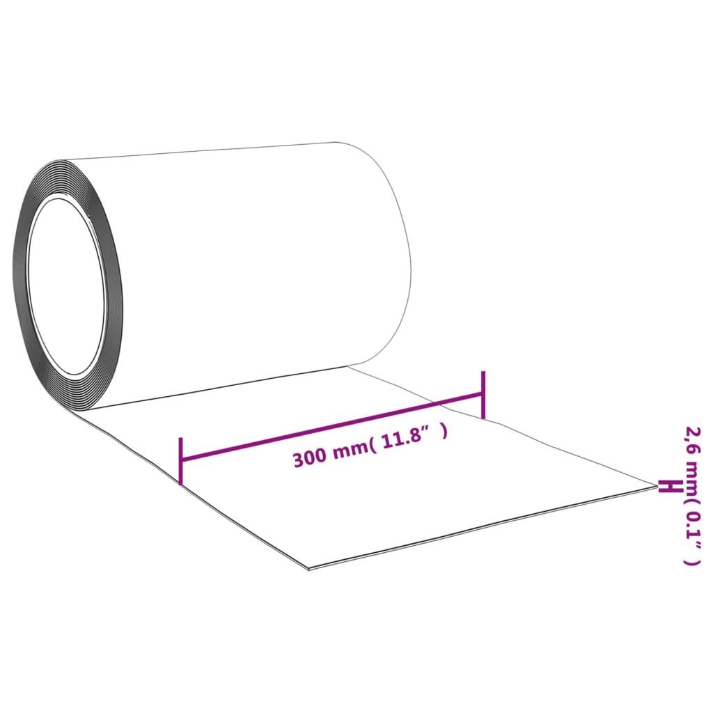 vidaXL Strip Curtain Roll PVC 3mm x 300mm 25 m