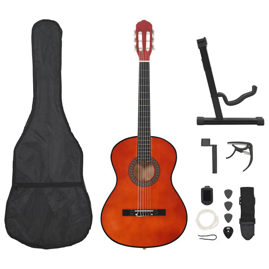 vidaXL 12 Piece Classical Guitar Beginner Set 4/4 39"