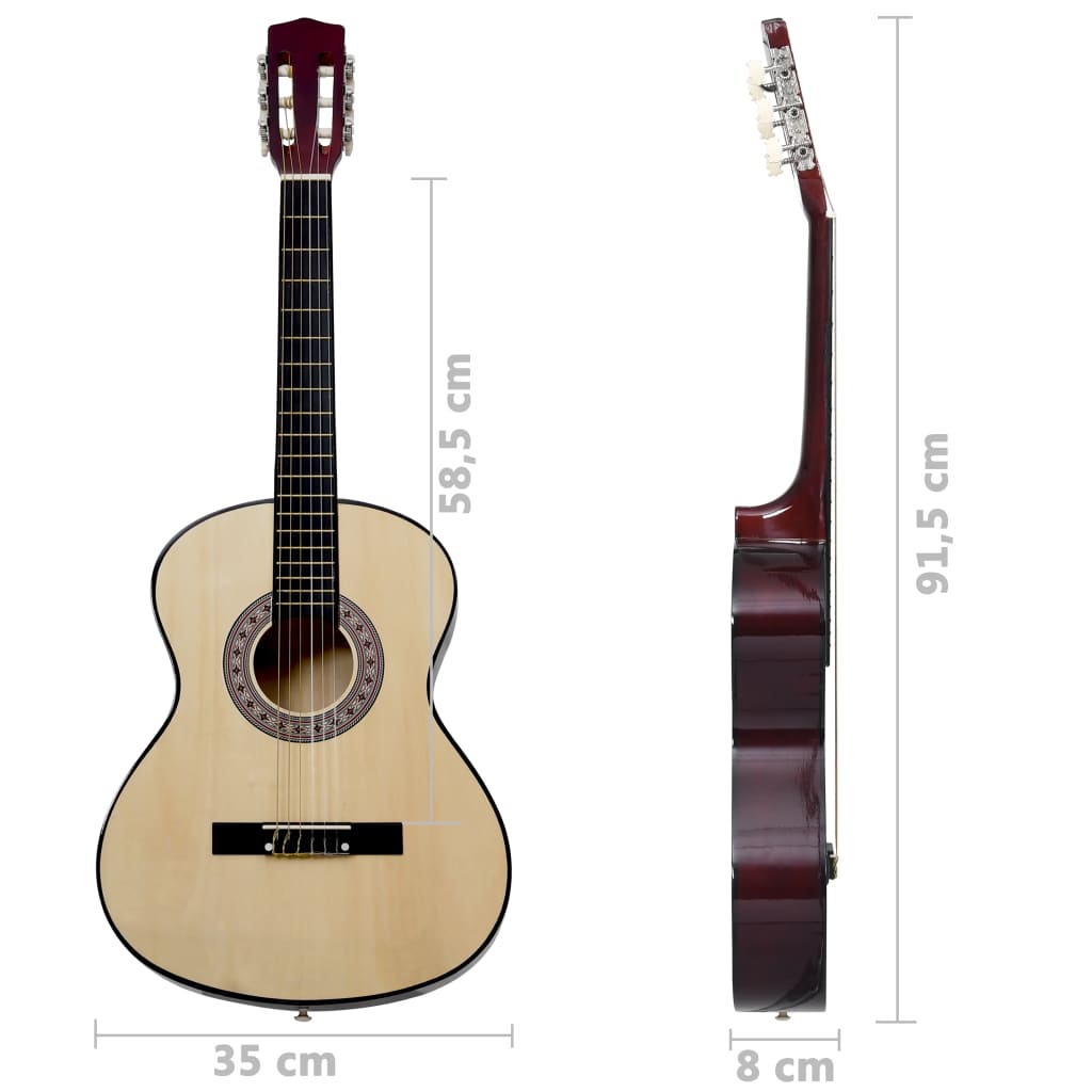 vidaXL Classical Guitar for Beginner and Kid 3/4 36 Basswood