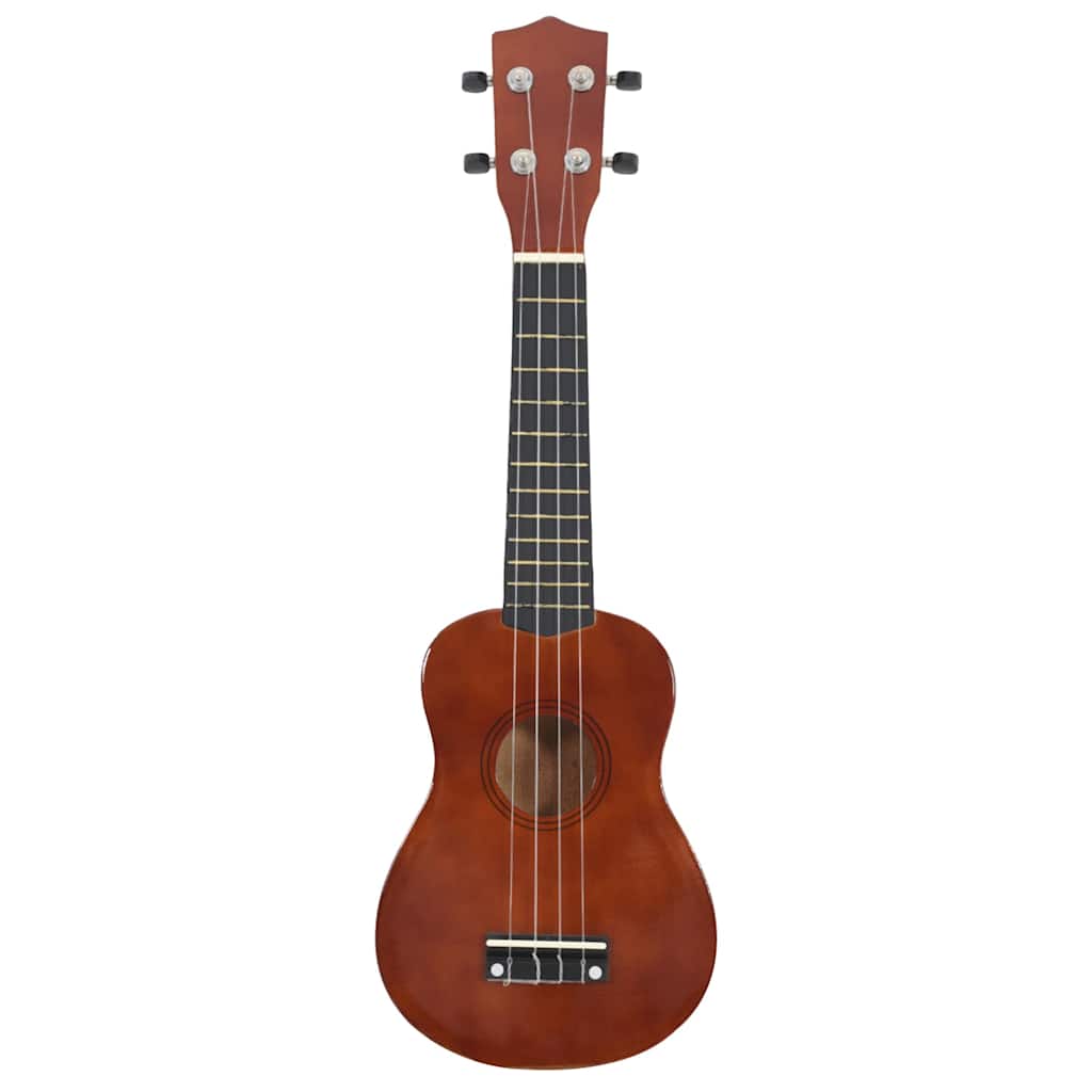 Soprano Ukulele Set with Bag for Kids Dark Wood 21"