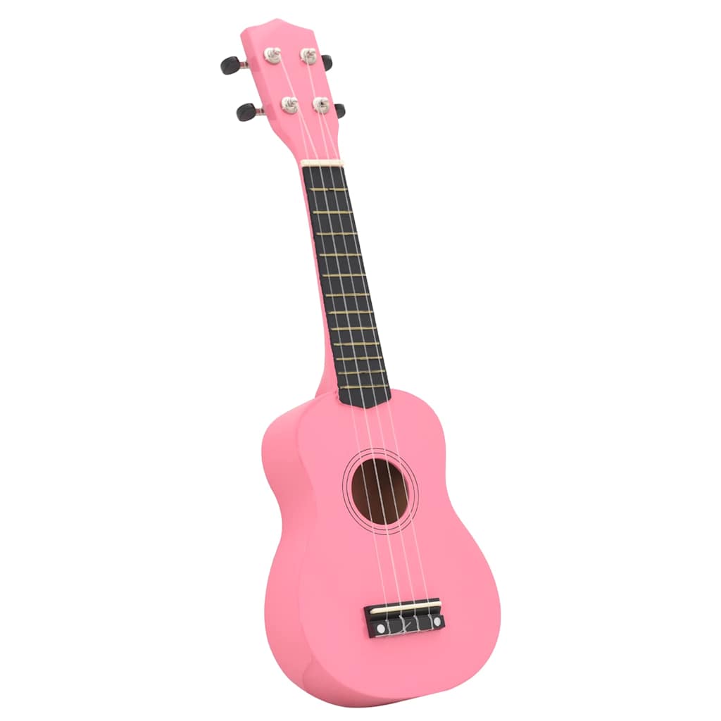 Soprano Ukulele Set with Bag for Kids Pink 21
