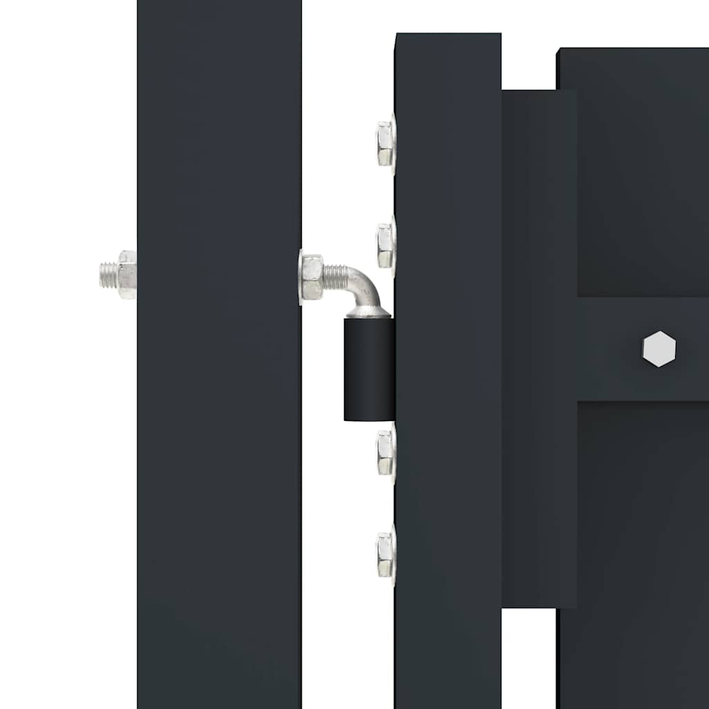 Double Door Fence Gate Steel 300x75 cm Anthracite