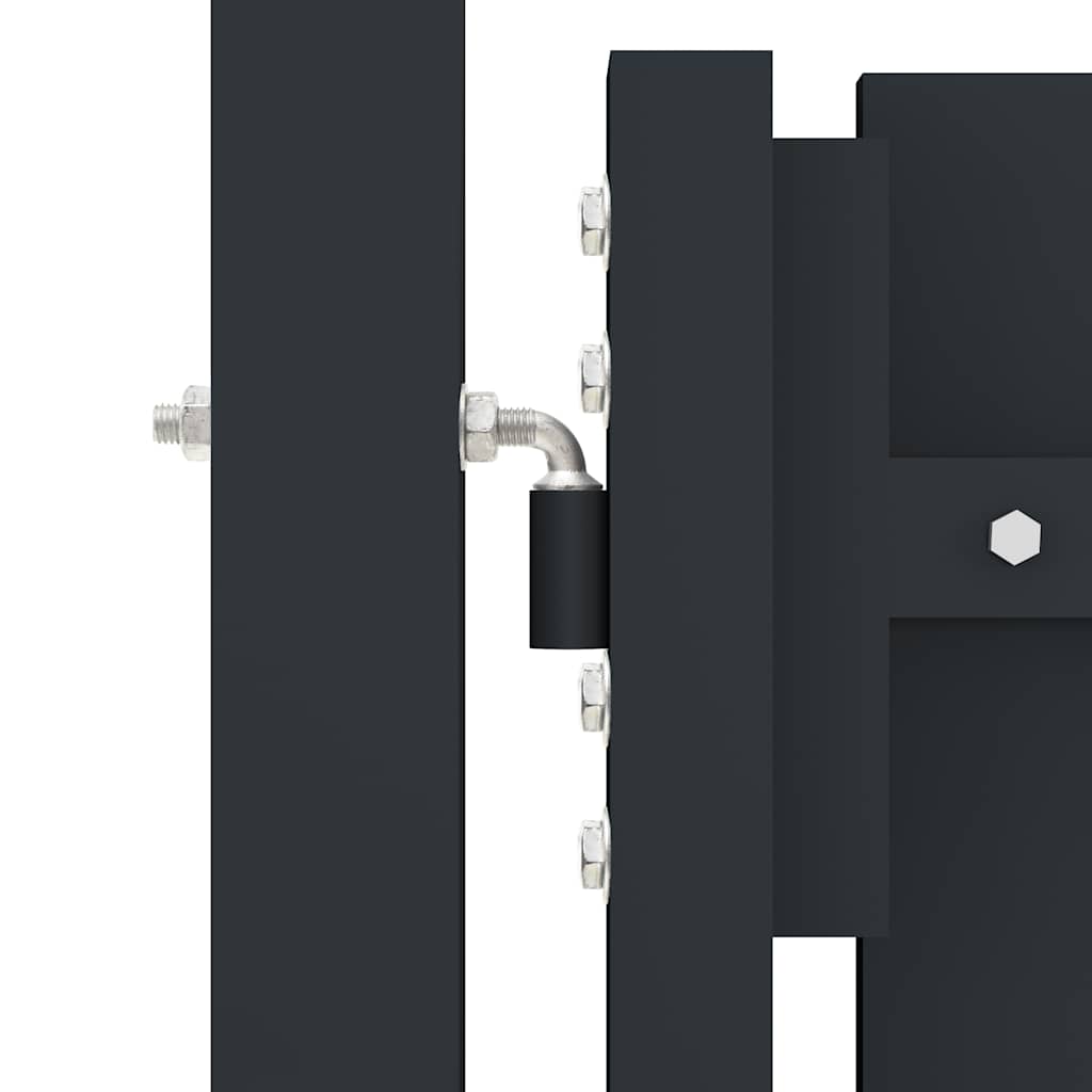 Double Door Fence Gate Steel 300x125 cm Anthracite