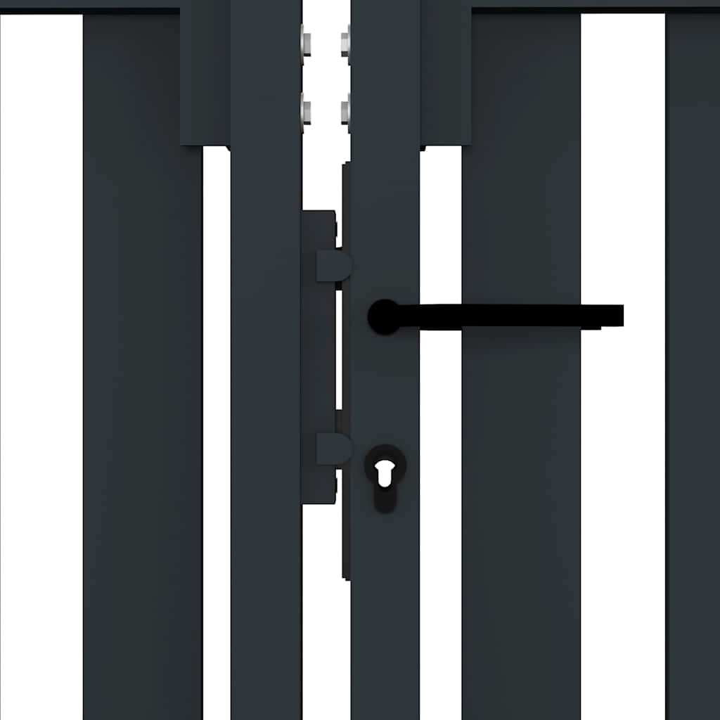 Double Door Fence Gate Steel 300x150 cm Anthracite