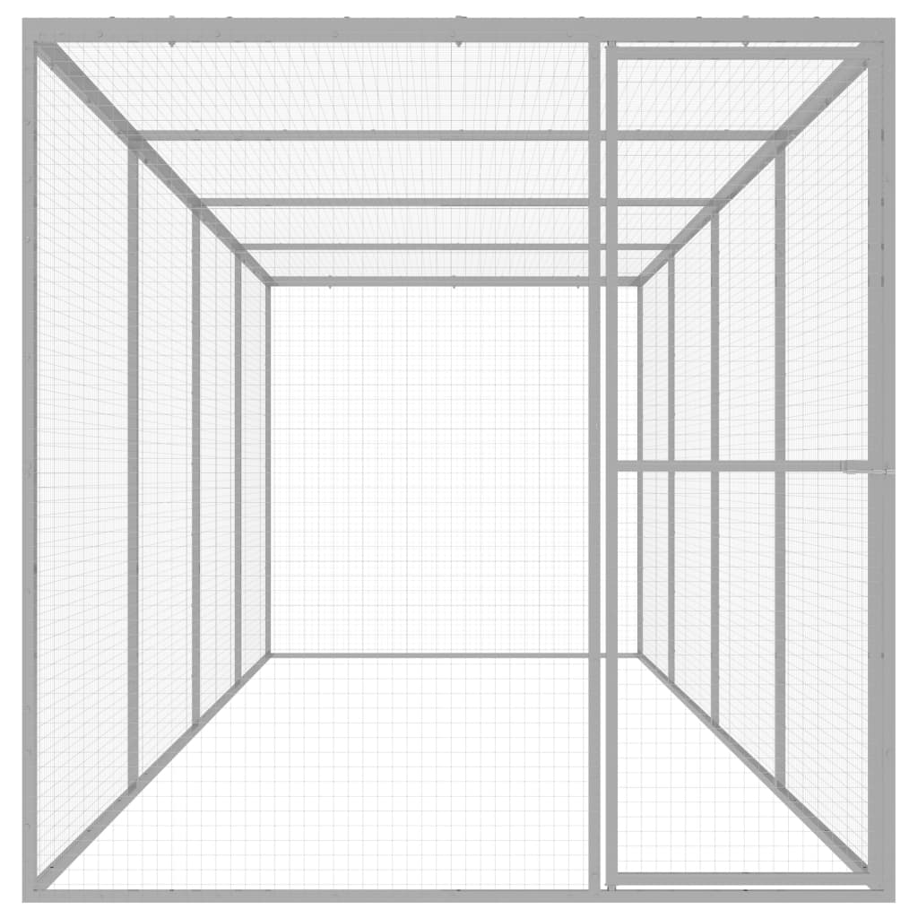 vidaXL Cat Cage 6x1.5x1.5 m Galvanised Steel