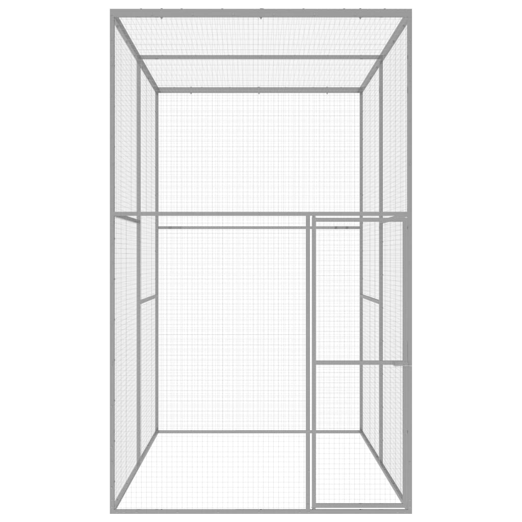 vidaXL Cat Cage 3x1.5x2.5 m Galvanised Steel