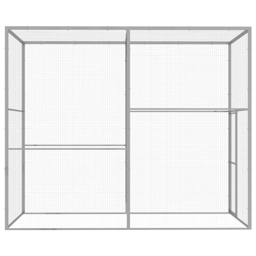 vidaXL Cat Cage 3x1.5x2.5 m Galvanised Steel