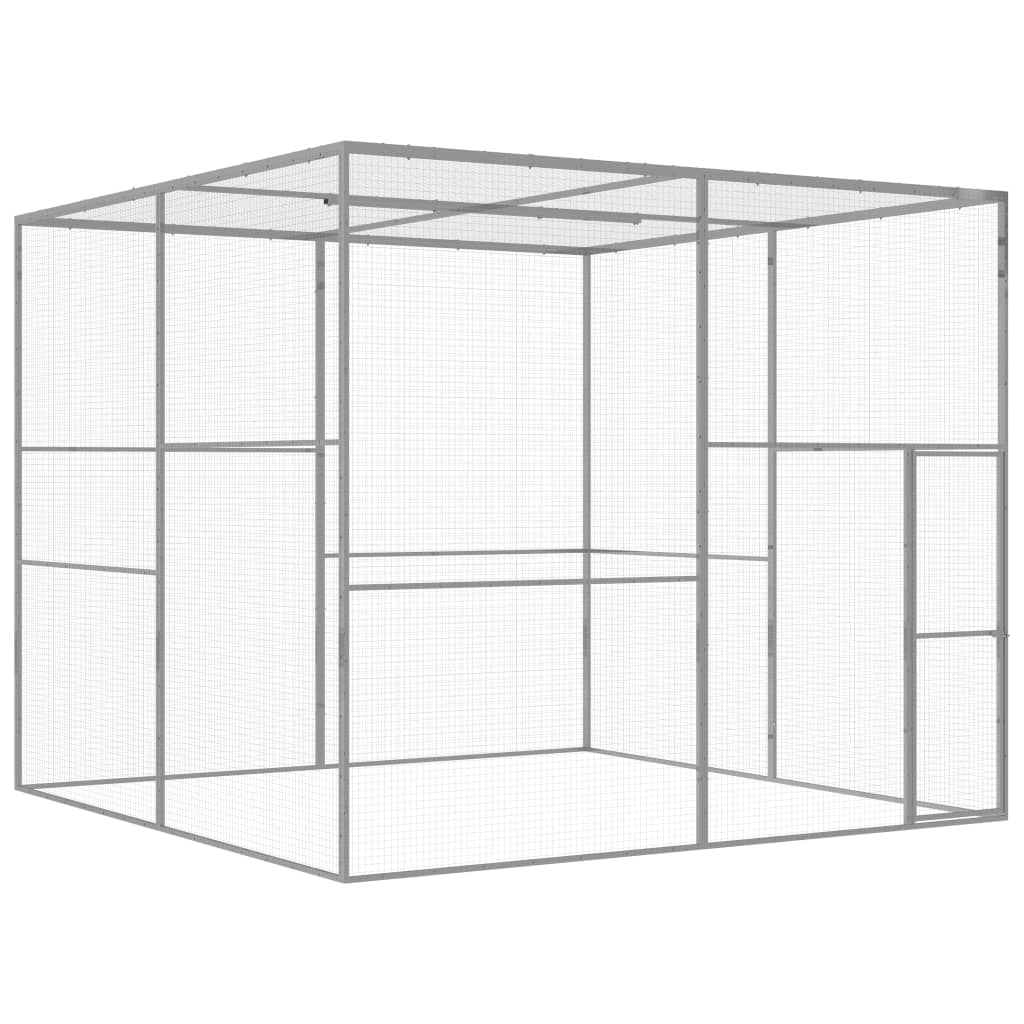 vidaXL Cat Cage 3x3x2.5 m Galvanised Steel