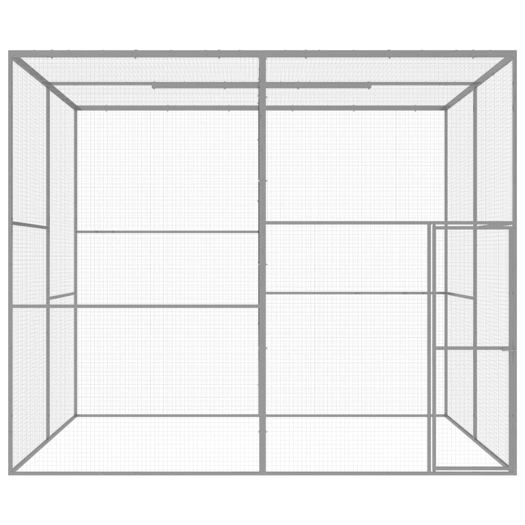 vidaXL Cat Cage 3x3x2.5 m Galvanised Steel