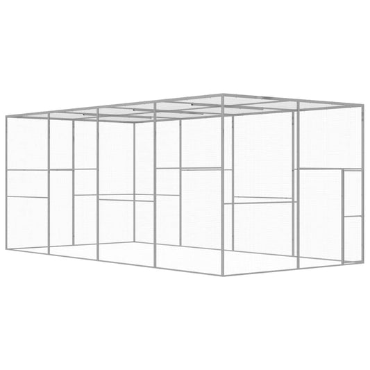 vidaXL Cat Cage 6x3x2.5 m Galvanised Steel