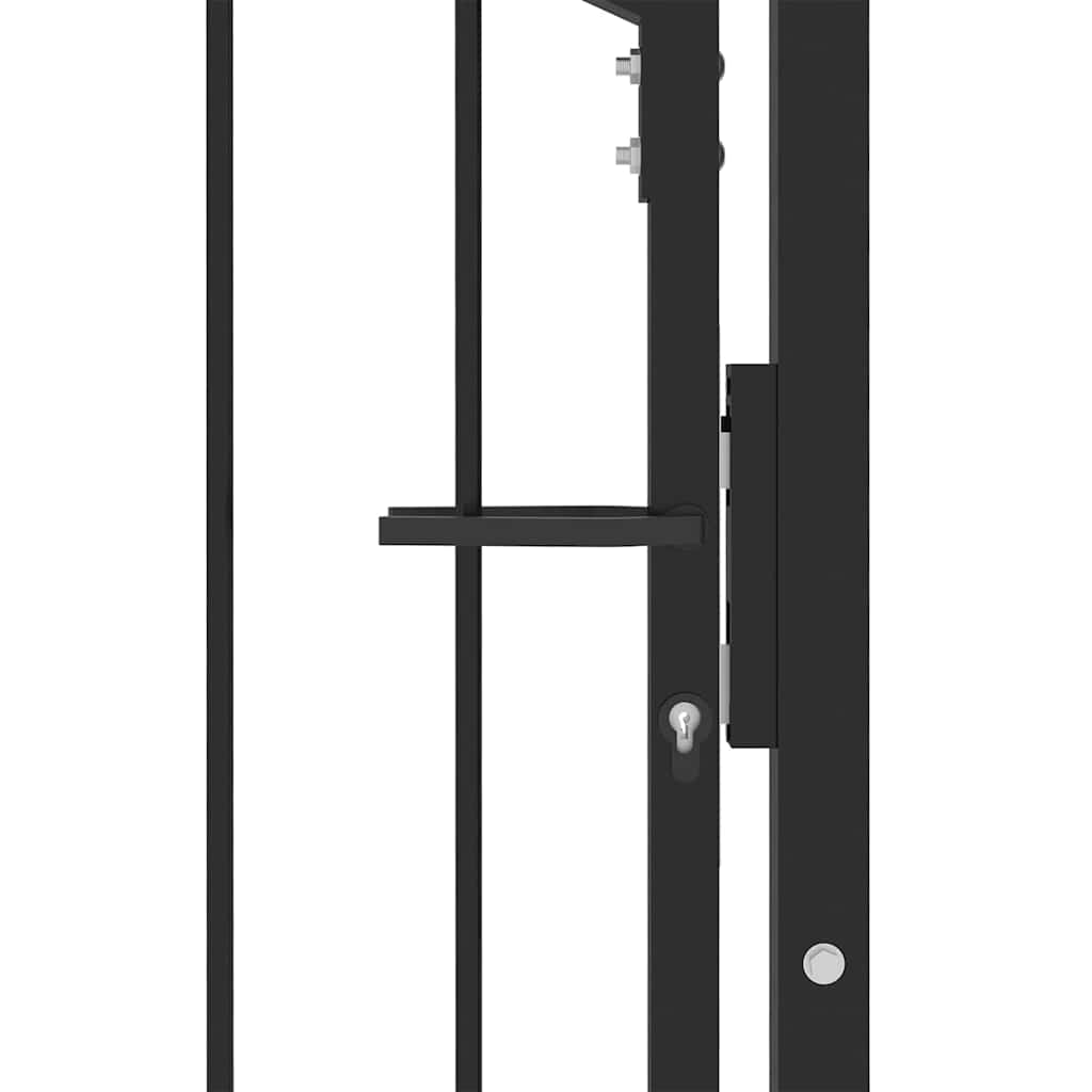 Fence Gate with Spikes EMMEN 100 x 125 cm Powder-coated steel