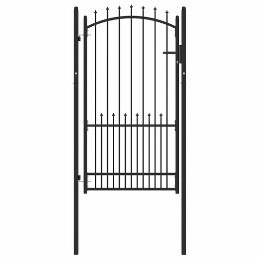 Fence Gate with Spikes EMMEN 104 x 134.5 cm Lockable