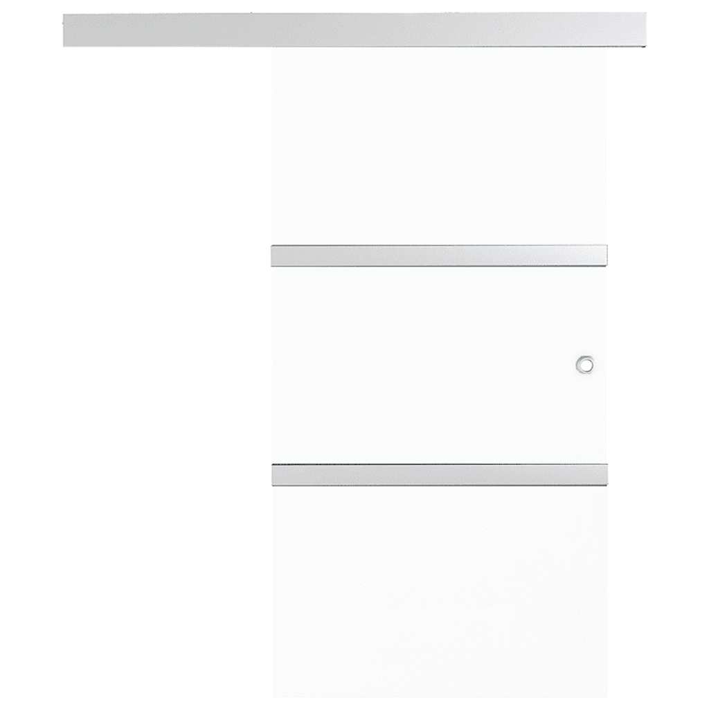 Sliding Door ESG Glass and Aluminium 90x212 cm Silver