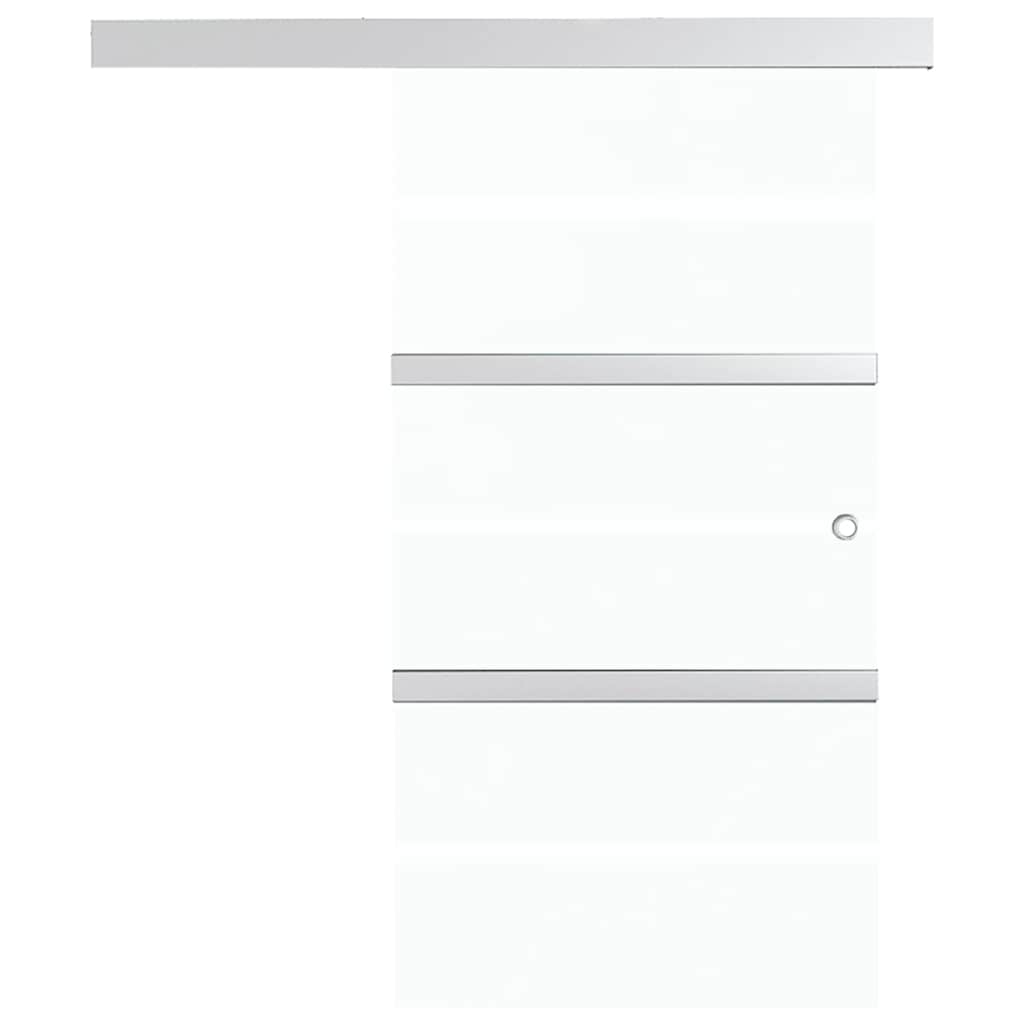 Sliding Door ESG Glass and Aluminium 90x205 cm Silver