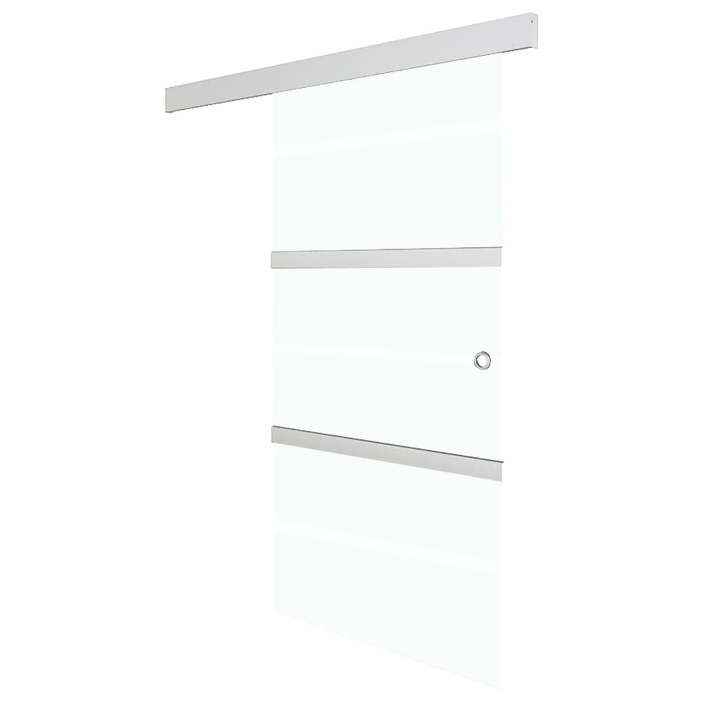 Sliding Door with Soft Stops ESG Glass and Aluminium 76x205 cm