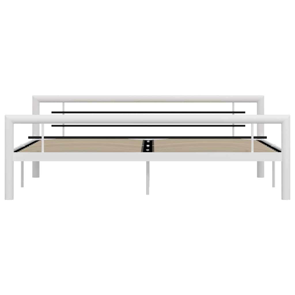 Bed Frame | White and Black | Metal | Super King |  Durable  | Bed Frame
