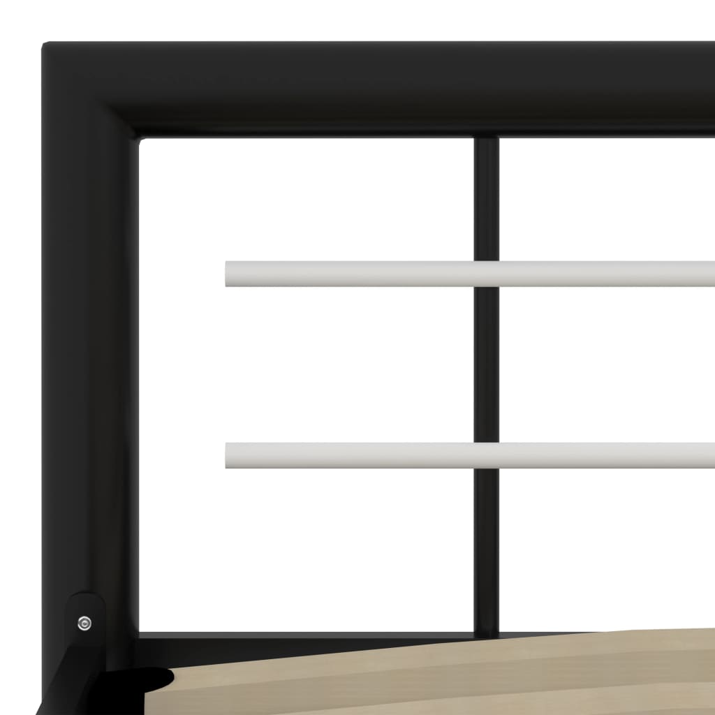 Bed Frame | Black and White | Metal | Double | Durable