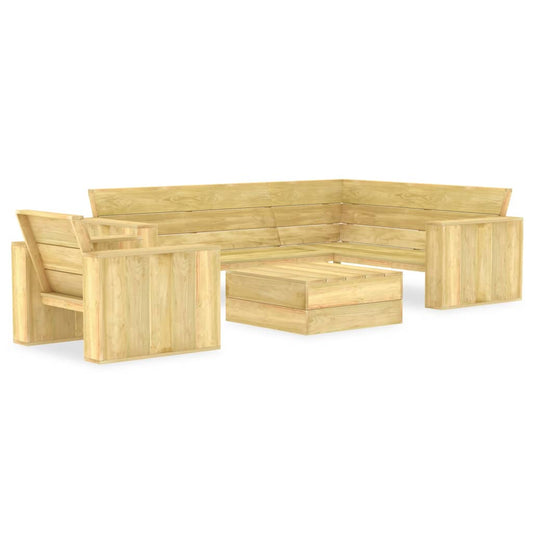 vidaXL 3 Piece Garden Lounge Set Impregnated Pinewood