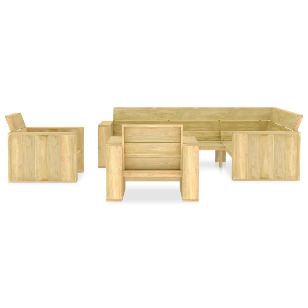 vidaXL 4 Piece Garden Lounge Set Impregnated Pinewood