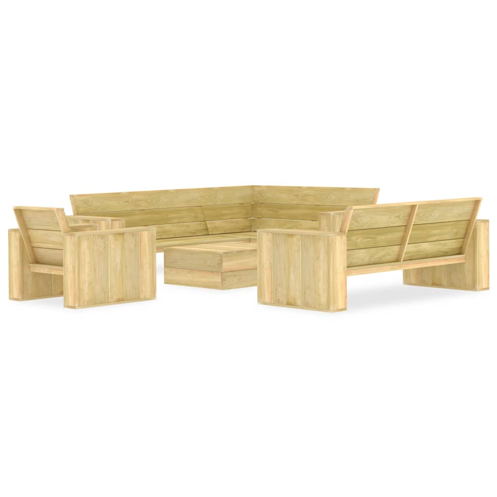 vidaXL 4 Piece Garden Lounge Set Impregnated Pinewood