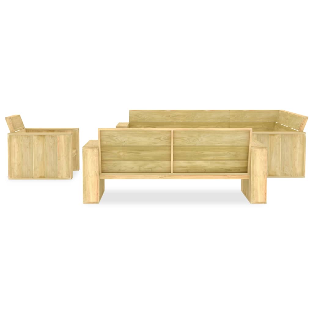 vidaXL 4 Piece Garden Lounge Set Impregnated Pinewood