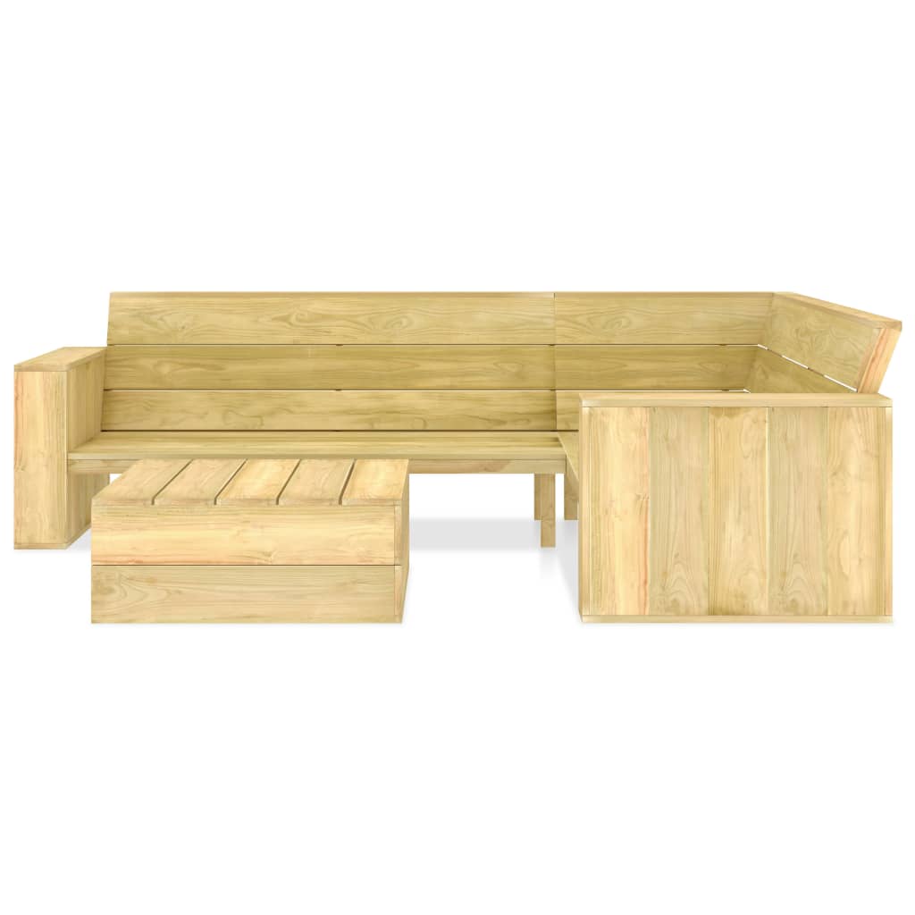 vidaXL 2 Piece Garden Lounge Set Impregnated Pinewood