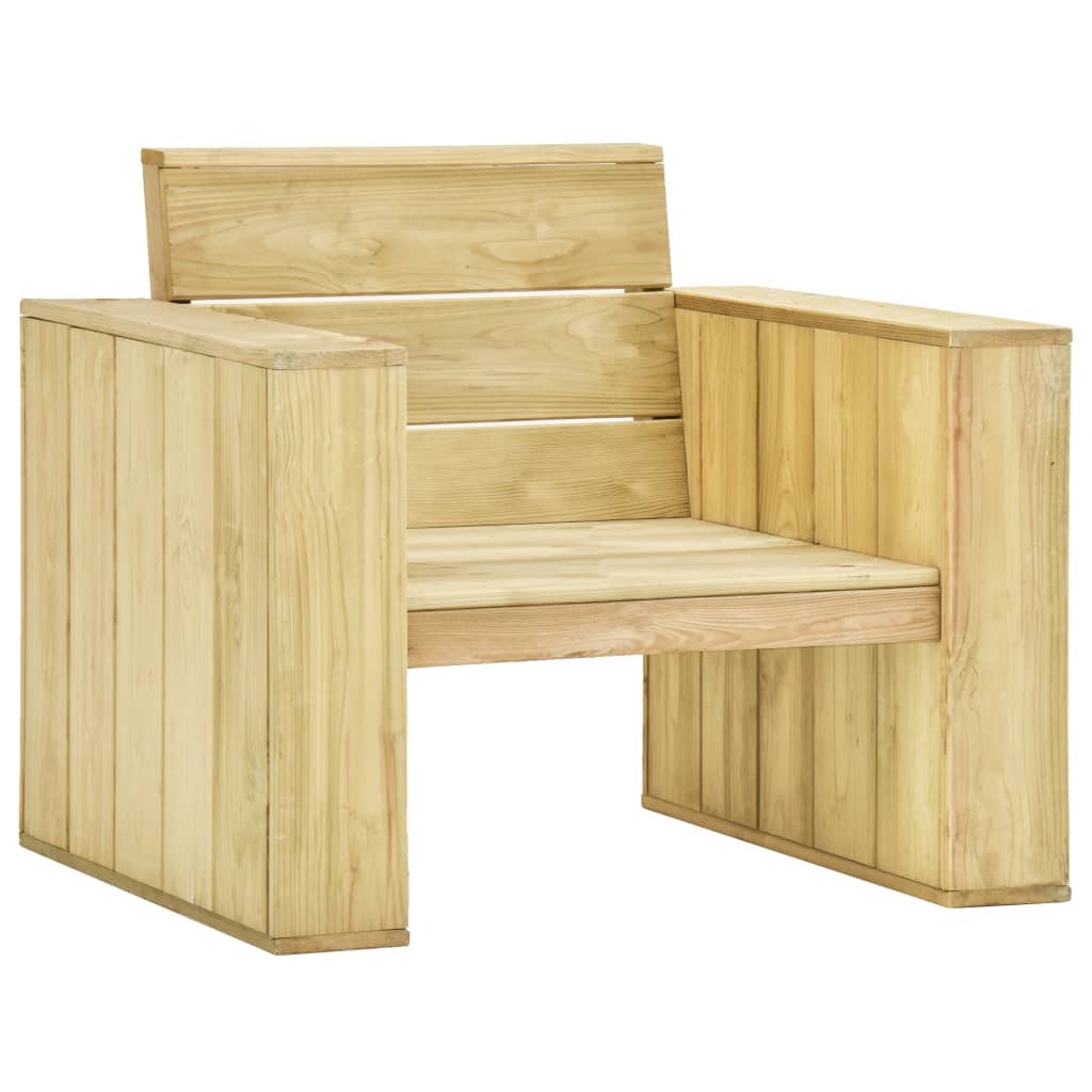 vidaXL 3 Piece Garden Lounge Set Impregnated Pinewood