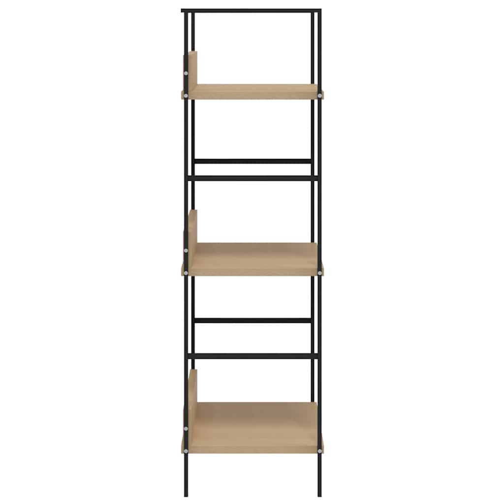3-Layer Book Shelf Oak 60x27.6x90.5 cm Engineered Wood