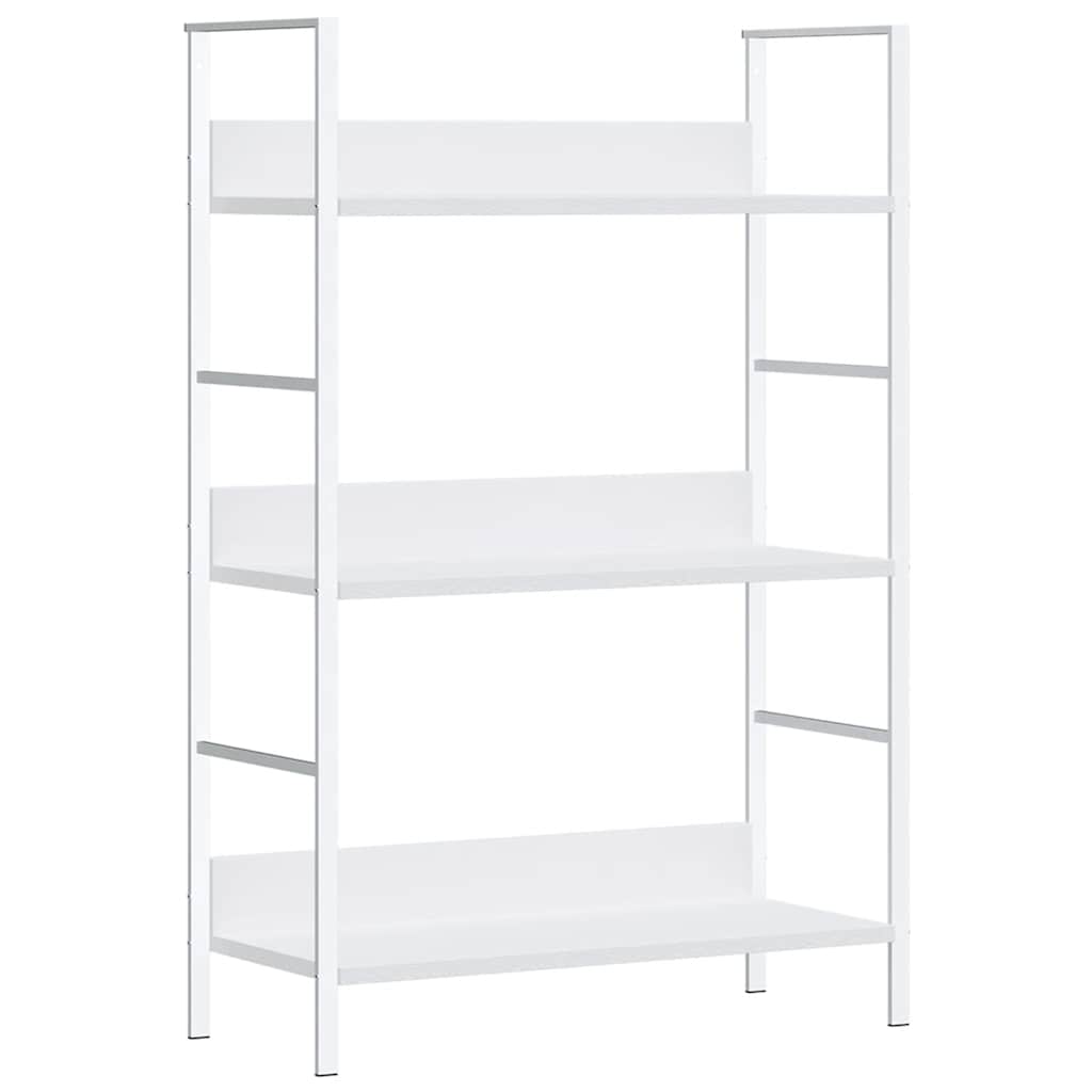 288220 vidaXL 3-Layer Book Shelf White 60x27,6x90,5 cm Engineered Wood