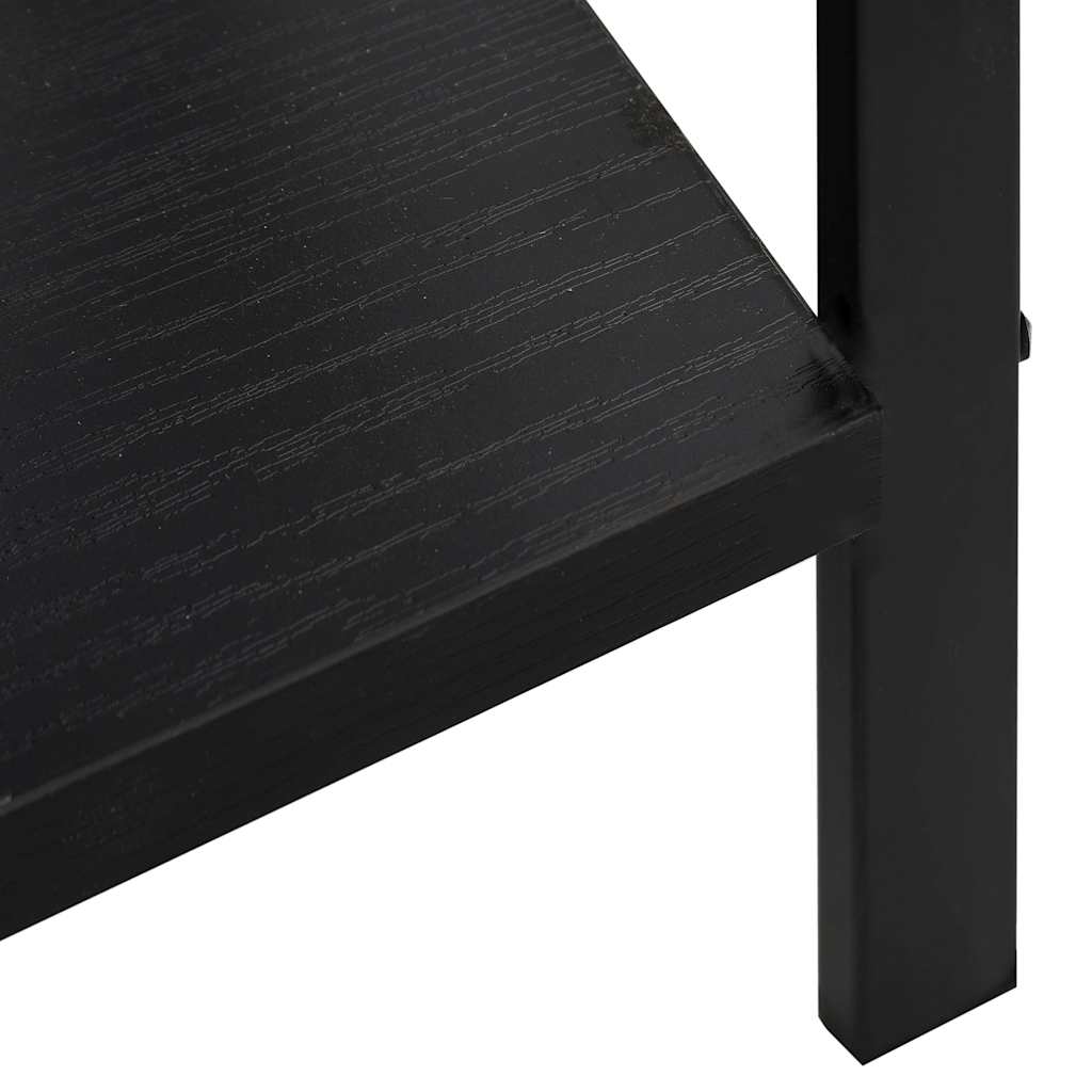288222 vidaXL 4-Layer Book Shelf Black 60x27,6x124,5 cm Engineered Wood