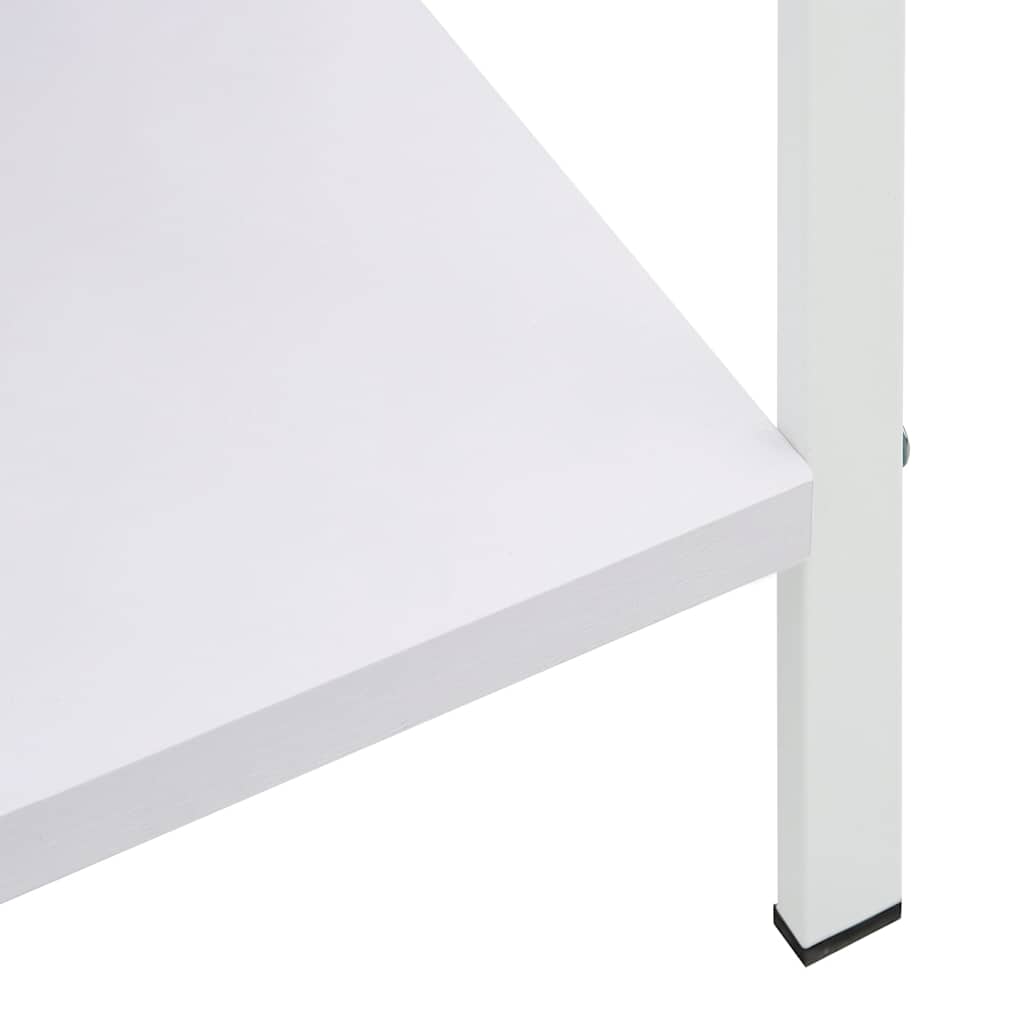 288224 vidaXL 4-Layer Book Shelf White 60x27,6x124,5 cm Engineered Wood
