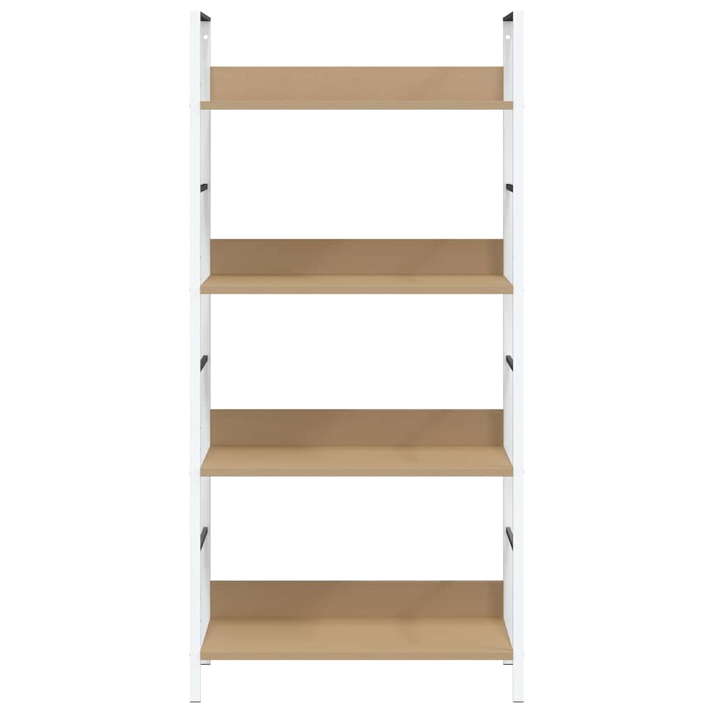 4-Layer Book Shelf Oak 60x27.6x124.5 cm Engineered Wood