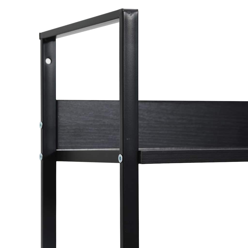 288226 vidaXL 5-Layer Book Shelf Black 60x27,6x158,5 cm Engineered Wood