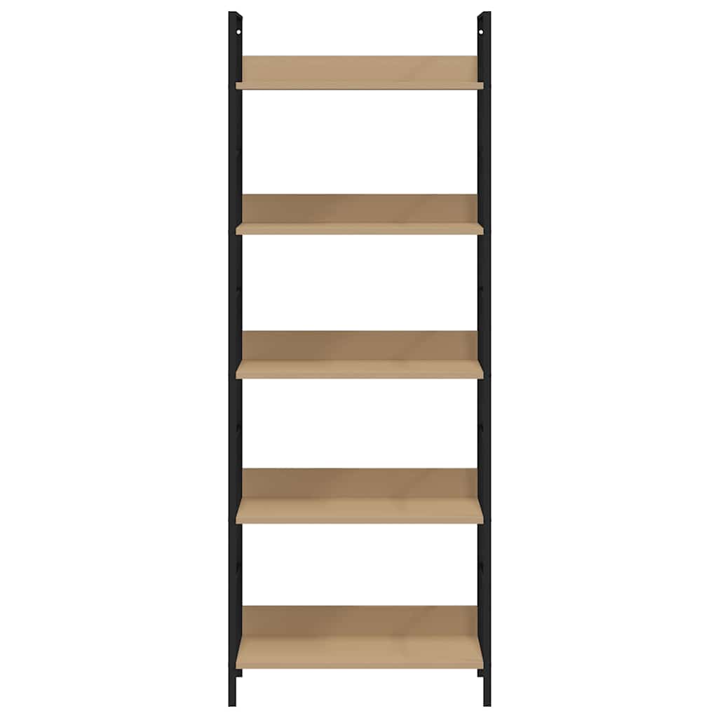 Shelf Cabinet | Oak and Black | Engineered Wood, Steel | Compact