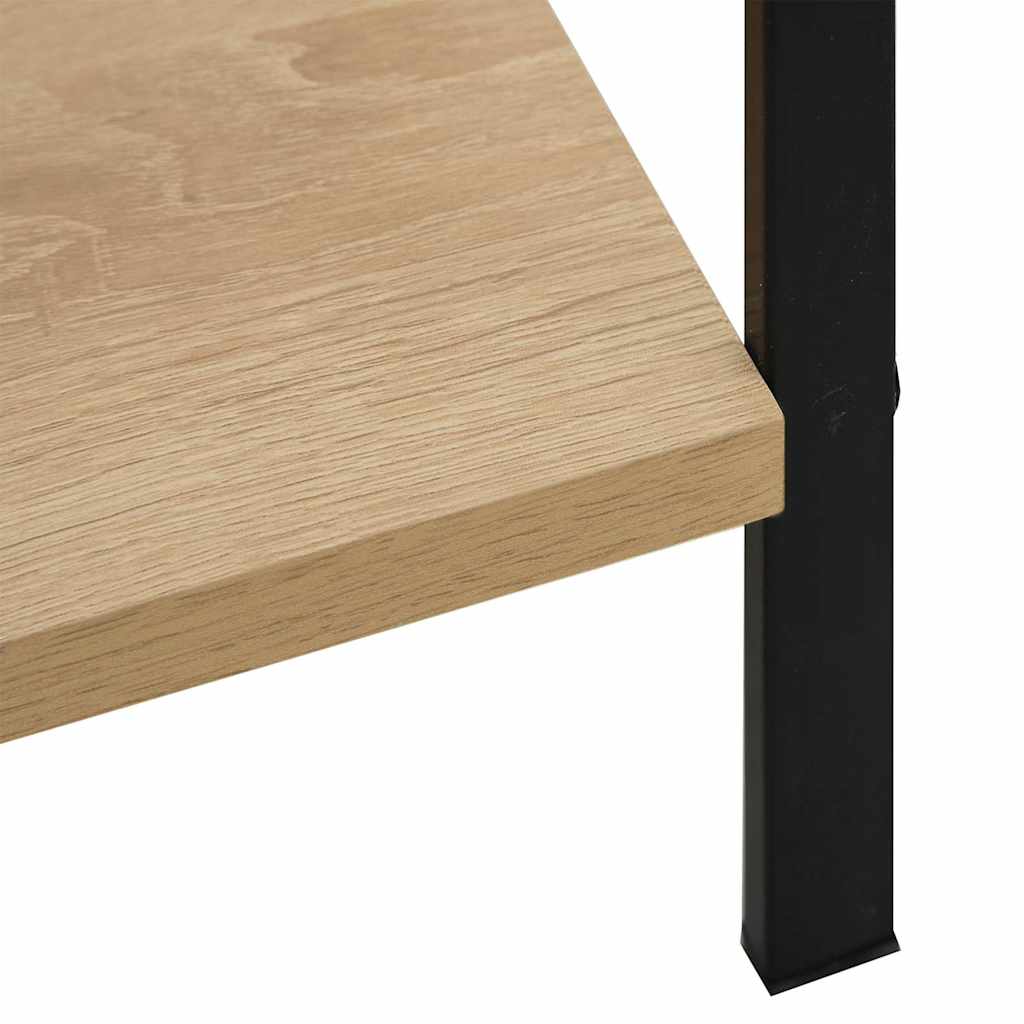 Shelf Cabinet | Oak and Black | Engineered Wood, Steel | Compact