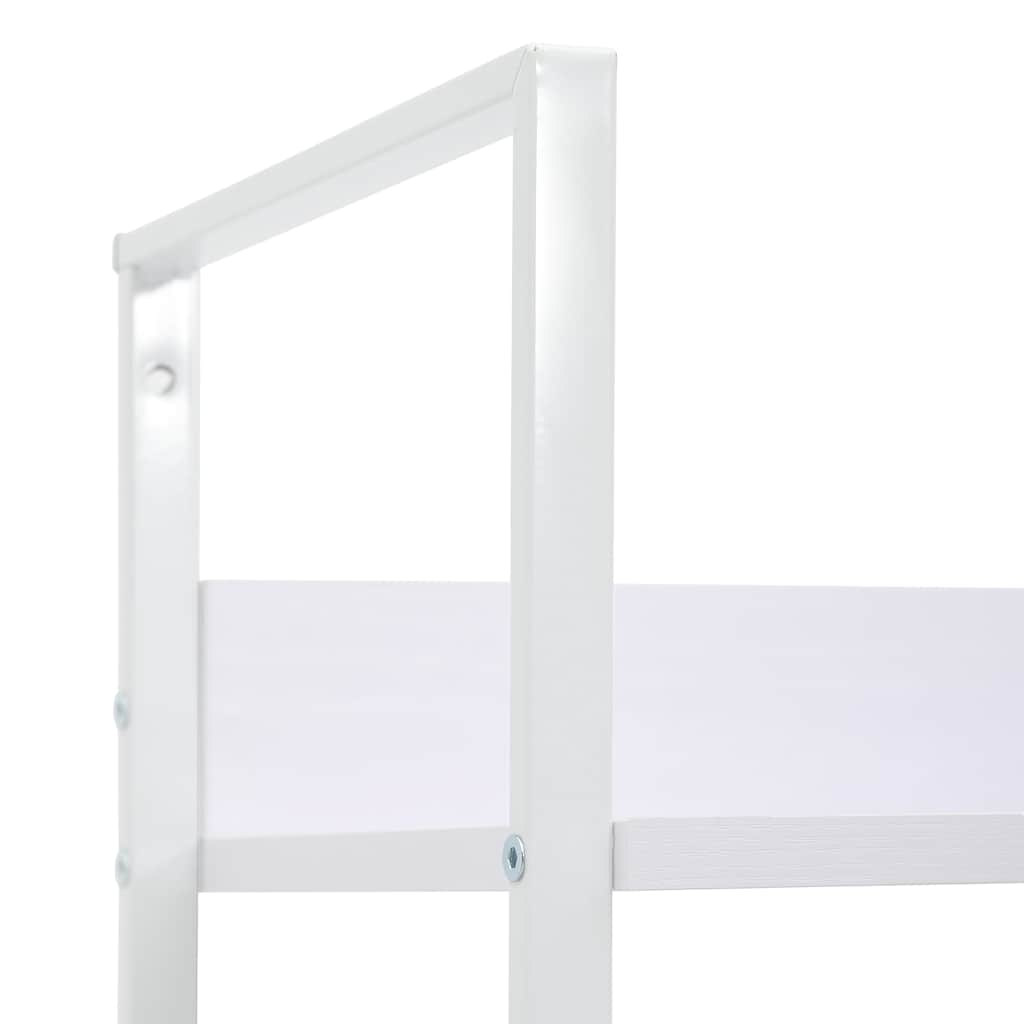 288228 vidaXL 5-Layer Book Shelf White 60x27,6x158,5 cm Engineered Wood