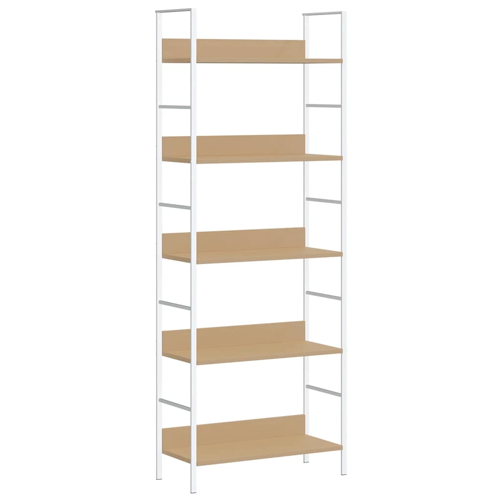 288229 vidaXL 5-Layer Book Shelf Oak 60x27,6x158,5 cm Engineered Wood