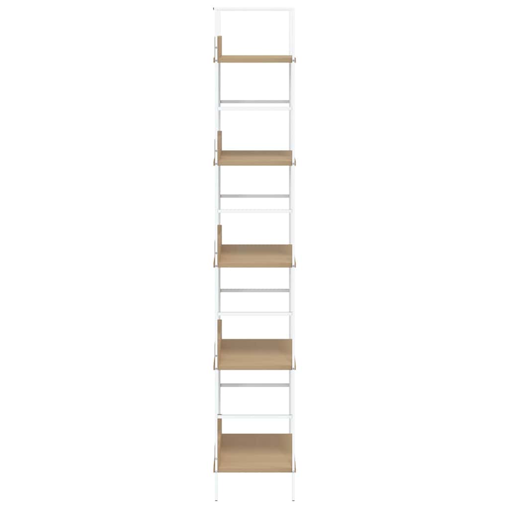 288229 vidaXL 5-Layer Book Shelf Oak 60x27,6x158,5 cm Engineered Wood