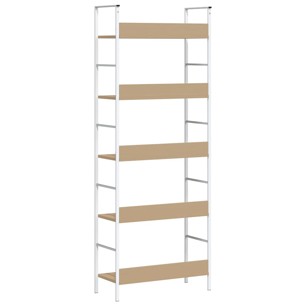 288229 vidaXL 5-Layer Book Shelf Oak 60x27,6x158,5 cm Engineered Wood