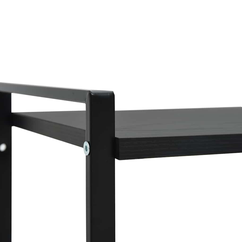 288230 vidaXL 2-Layer Book Shelf Black 52x28x59 cm Engineered Wood