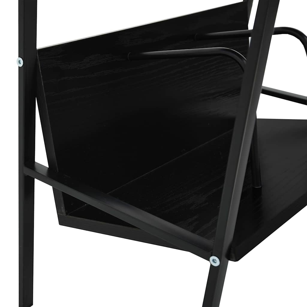 288230 vidaXL 2-Layer Book Shelf Black 52x28x59 cm Engineered Wood