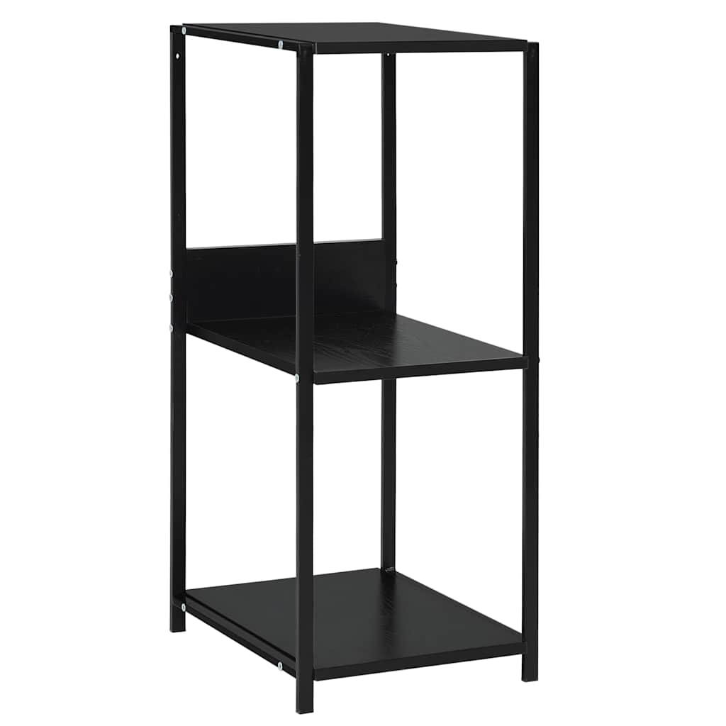 288232 vidaXL Small Straight Book Shelf Black 33,5x39,6x79,7 cm Engineered Wood