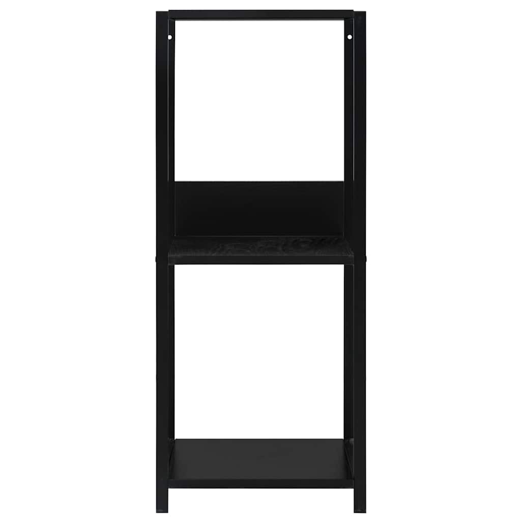 288232 vidaXL Small Straight Book Shelf Black 33,5x39,6x79,7 cm Engineered Wood